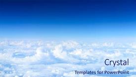  Presentation with airplane night sky - PPT theme having aeronautique - view above the sky background and a sky blue colored foreground