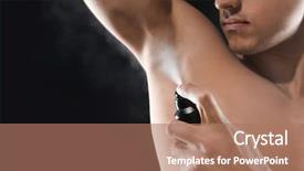  Presentation with aerosol - Beautiful presentation featuring aerosol - handsome young man with deodorant backdrop and a coral colored foreground