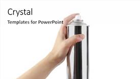  Presentation with aerosol - Slide deck consisting of aerosol - human hand holding a graffiti background and a white colored foreground