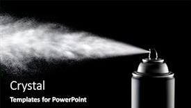  Presentation with aerosol - Amazing slide deck having aerosol-can-of-spray-dispensing backdrop and a black colored foreground