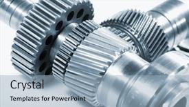  Presentation with aerospace - Audience pleasing presentation consisting of aerospace gears of titanium set backdrop and a light blue colored foreground