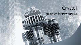  Presentation with aerospace - Colorful presentation design enhanced with aerospace gears wide-angle view backdrop and a light gray colored foreground