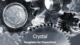  Presentation with aerospace - Audience pleasing presentation theme consisting of aerospace titanium cogwheels and gear parts blue toning idea backdrop and a gray colored foreground