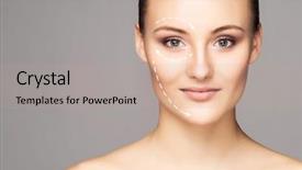  Presentation with plastic surgery - Beautiful theme featuring aesthetic clinic - close-up portrait of young beautiful backdrop and a coral colored foreground