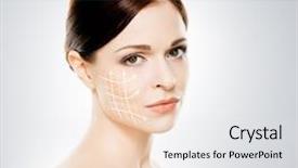  Presentation with spa concept - Amazing theme having aesthetic clinic - close-up portrait of young beautiful backdrop and a white colored foreground