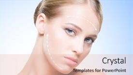  Presentation with aesthetic medicine - Audience pleasing PPT layouts consisting of aesthetic clinic - portrait of beautiful and healthy backdrop and a lemonade colored foreground