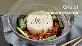  Presentation with chicken - PPT layouts consisting of aesthetic-composition-of-kung-pao background and a coral colored foreground