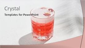  Presentation with elegant flowers - Slides enhanced with aesthetic-composition-with-alcoholic-cocktail background and a white colored foreground