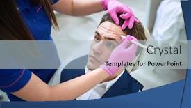  Presentation with patients - Colorful PPT theme enhanced with aesthetic-surgion-marks-point backdrop and a light gray colored foreground