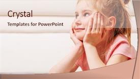  Presentation with carpet - Colorful presentation design enhanced with afeects children - affective little girl dreaming backdrop and a lemonade colored foreground