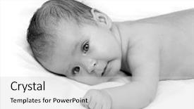  Presentation with white sheet - Beautiful slides featuring afeects children - beauty baby crawling on white backdrop and a  colored foreground