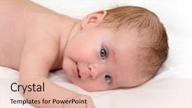  Presentation with brown bear baby shoes - Beautiful theme featuring afeects children - beauty baby crawling on white backdrop and a  colored foreground