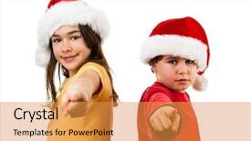  Presentation with time to share - Slides featuring afeects children - christmas time - girl background and a  colored foreground