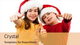  Presentation with girl christmas - Audience pleasing slide deck consisting of afeects children - christmas time - girl backdrop and a  colored foreground