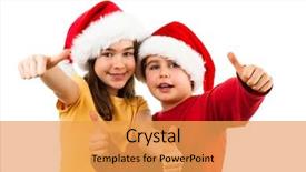  Presentation with christmas girl - Beautiful theme featuring afeects children - christmas time - girl backdrop and a  colored foreground