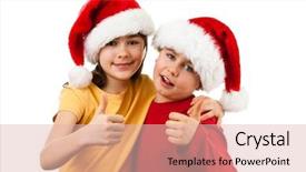  Presentation with christmas girl - Beautiful slide deck featuring afeects children - christmas time - girl backdrop and a lemonade colored foreground