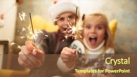  Presentation with photo album cover - Slides enhanced with afeects children - close-up photo of overjoyed father background and a tawny brown colored foreground