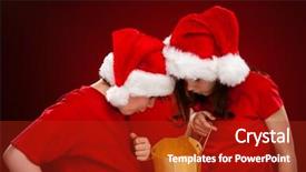  Presentation with girl christmas - Beautiful presentation theme featuring affecting teenagers - christmas time - girl backdrop and a  colored foreground