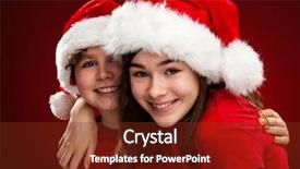  Presentation with girl christmas - Slides enhanced with affecting teenagers - christmas time - girl background and a tawny brown colored foreground