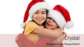  Presentation with girl christmas - Colorful presentation design enhanced with affecting teenagers - christmas time - girl backdrop and a  colored foreground