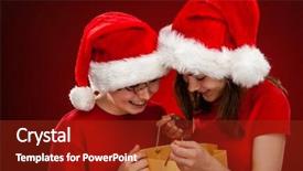  Presentation with girl christmas - Slide deck enhanced with affecting teenagers - christmas time - girl background and a tawny brown colored foreground