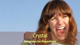  Presentation with wow - Slide set with affecting teenagers - wow portrait of emotional teen background and a tawny brown colored foreground