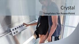  Presentation with black - Colorful slide deck enhanced with nonverbal - affectionate young black couple standing backdrop and a light gray colored foreground