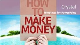  Presentation with money - Colorful theme enhanced with affiliate marketing - how to make money card backdrop and a coral colored foreground