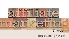  Presentation with affiliate marketing - Beautiful PPT theme featuring affiliate marketing - isolated text backdrop and a coral colored foreground