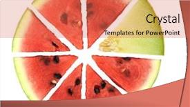  Presentation with pie chart - Presentation theme featuring affiliate marketing - pie chart of watermelon slices background and a red colored foreground