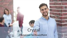  Presentation with affiliate marketing - Theme having affiliate marketing - portrait of successful business team background and a light blue colored foreground