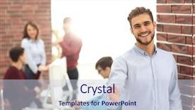  Presentation with successful - Audience pleasing PPT layouts consisting of affiliate marketing - portrait of successful business team backdrop and a lemonade colored foreground