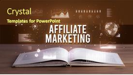  Presentation with affiliate marketing - Cool new theme with affiliate-marketing-inscription-coming-out backdrop and a tawny brown colored foreground
