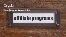  Presentation with health programs - Slide set enhanced with affiliate programs l - file cabinet background and a tawny brown colored foreground