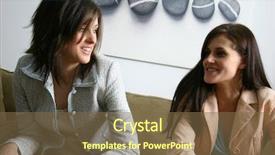  Presentation with networking - PPT theme consisting of affinity - networking two girls talking background and a  colored foreground