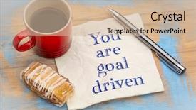 Presentation with inspirational - Audience pleasing slide set consisting of affirmative - you are goal driven backdrop and a soft green colored foreground