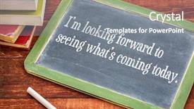  Presentation with rustic blackboard - Presentation having affirmative - i am looking forward background and a gray colored foreground