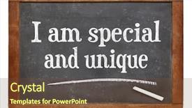  Presentation with positive words - Cool new slide deck with affirmative - i am special and unique backdrop and a tawny brown colored foreground