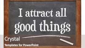  Presentation with positive words - PPT layouts having affirmative - i attract all good things background and a tawny brown colored foreground
