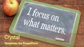  Presentation with positive words - Amazing slides having affirmative - i focus on what matters backdrop and a tawny brown colored foreground