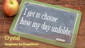  Presentation with rustic blackboard - Presentation theme consisting of affirmative - i get to choose how background and a tawny brown colored foreground