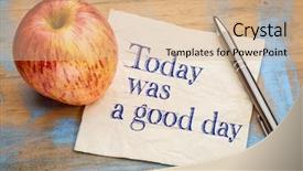  Presentation with today - Beautiful theme featuring affirmative - today was a good day backdrop and a coral colored foreground