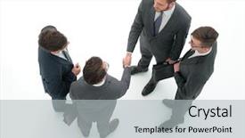  Presentation with top view of soybean - Amazing presentation design having affirmative - top view business partners affirming backdrop and a light gray colored foreground