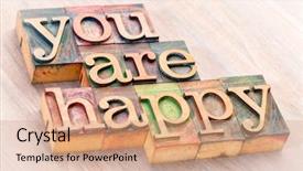  Presentation with happy 30th birthday word cloud - Amazing slides having affirmative - you are happy positive affirmation backdrop and a coral colored foreground