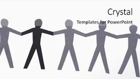  Presentation with black paper - Audience pleasing PPT layouts consisting of affirmative action - one black cutout paper person backdrop and a white colored foreground