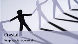  Presentation with black paper - Slide set featuring affirmative action - one black cutout paper person background and a light blue colored foreground