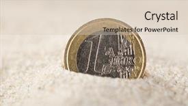  Presentation with sand - Amazing theme having euro coin in the sand backdrop and a lemonade colored foreground