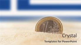  Presentation with euro - Slide deck consisting of euro coin in the sand background and a lemonade colored foreground