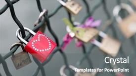  Presentation with railing - Slide set featuring affx - closeup on a red padlock background and a gray colored foreground