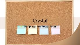  Presentation with corkboard - Slides enhanced with affx - four colorful blank post-it notes background and a coral colored foreground